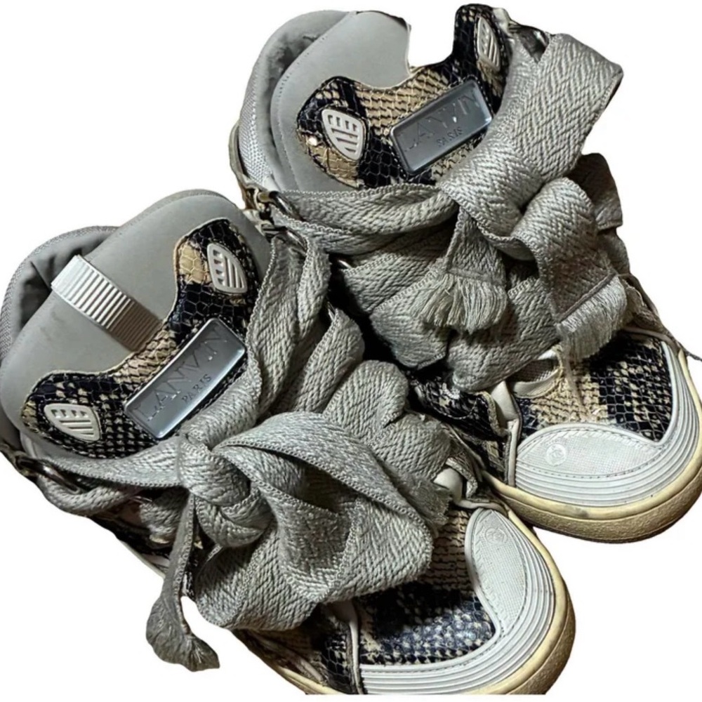 Lanvin Gray and Black Sneakers